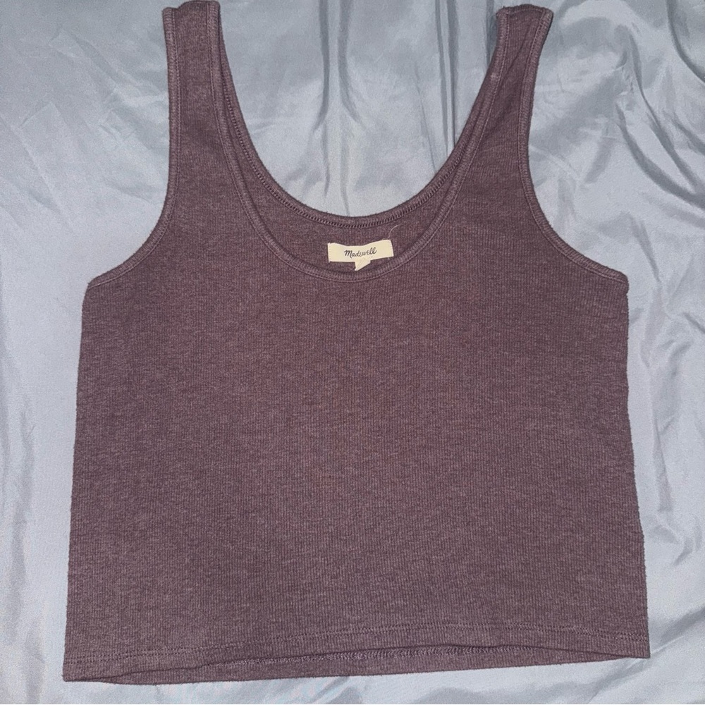 Madewell Purple Ribbed Tank Top
